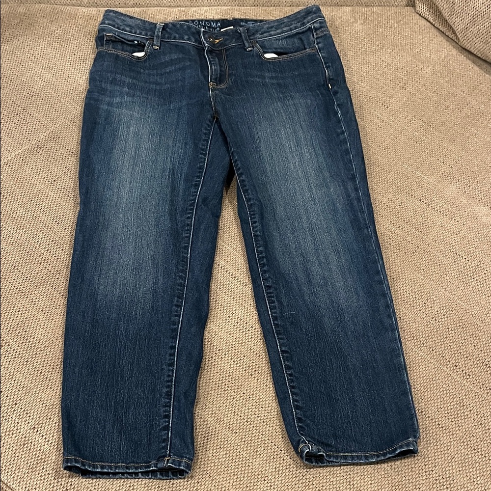 Sonoma Women's Dark Blue Ankle Jeans